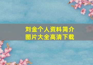 刘金个人资料简介图片大全高清下载