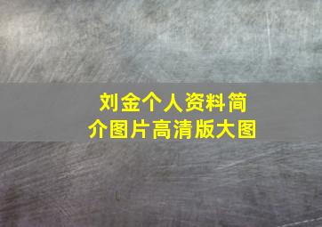 刘金个人资料简介图片高清版大图