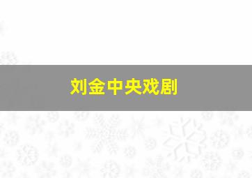 刘金中央戏剧