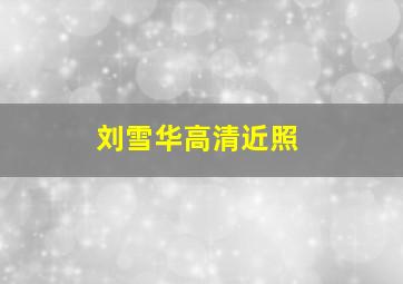 刘雪华高清近照