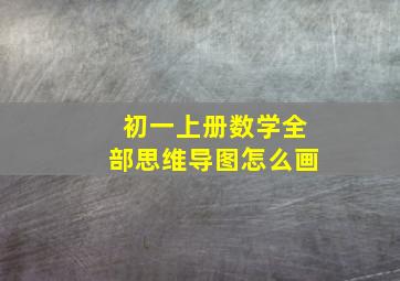 初一上册数学全部思维导图怎么画