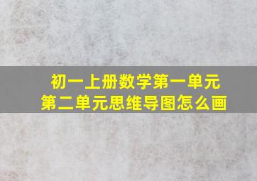 初一上册数学第一单元第二单元思维导图怎么画