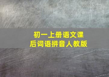 初一上册语文课后词语拼音人教版