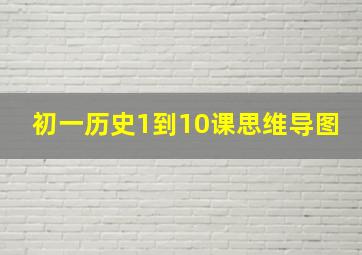 初一历史1到10课思维导图