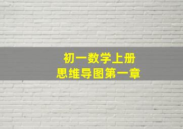 初一数学上册思维导图第一章