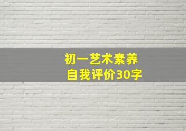 初一艺术素养自我评价30字