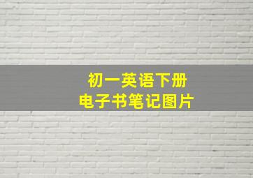 初一英语下册电子书笔记图片