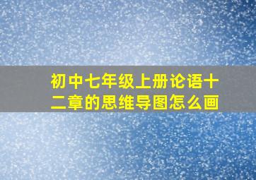 初中七年级上册论语十二章的思维导图怎么画