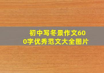 初中写冬景作文600字优秀范文大全图片