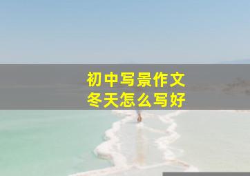 初中写景作文冬天怎么写好