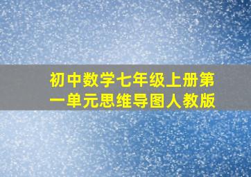 初中数学七年级上册第一单元思维导图人教版