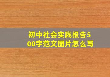 初中社会实践报告500字范文图片怎么写