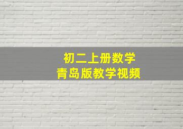 初二上册数学青岛版教学视频