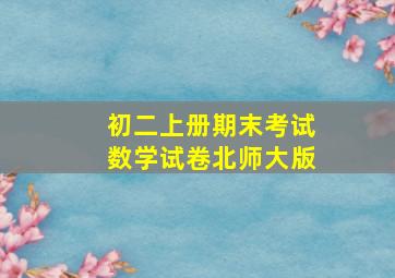 初二上册期末考试数学试卷北师大版