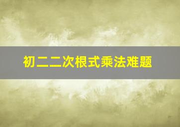 初二二次根式乘法难题