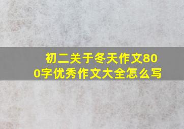 初二关于冬天作文800字优秀作文大全怎么写