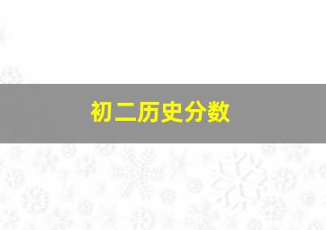 初二历史分数