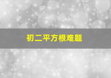 初二平方根难题