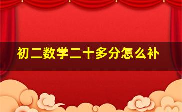 初二数学二十多分怎么补