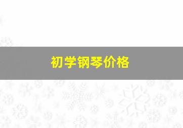 初学钢琴价格