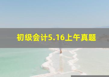 初级会计5.16上午真题