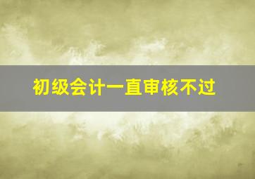 初级会计一直审核不过