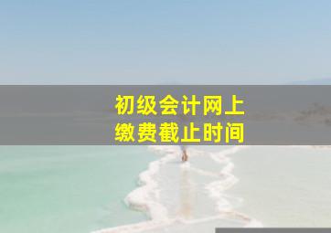 初级会计网上缴费截止时间