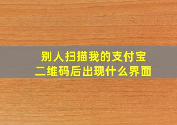 别人扫描我的支付宝二维码后出现什么界面