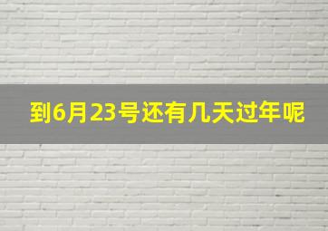 到6月23号还有几天过年呢