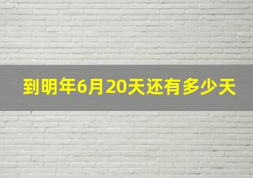 到明年6月20天还有多少天