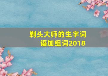 剃头大师的生字词语加组词2018