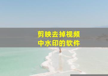 剪映去掉视频中水印的软件