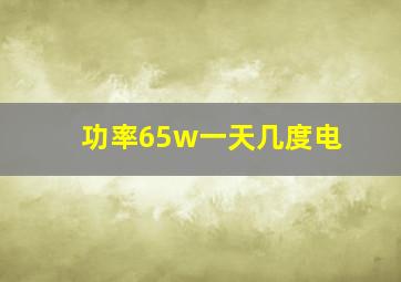 功率65w一天几度电