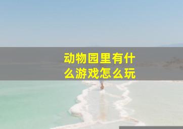 动物园里有什么游戏怎么玩