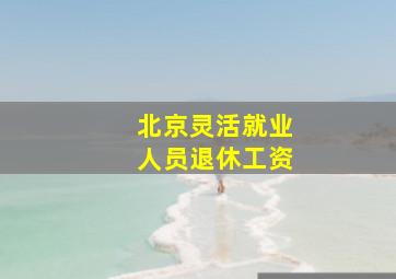 北京灵活就业人员退休工资