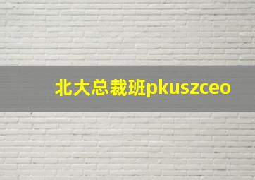 北大总裁班pkuszceo