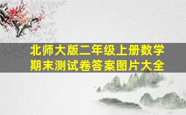 北师大版二年级上册数学期末测试卷答案图片大全