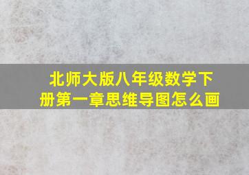 北师大版八年级数学下册第一章思维导图怎么画