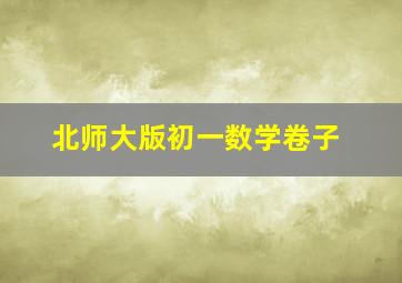 北师大版初一数学卷子