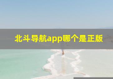 北斗导航app哪个是正版