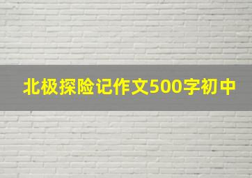 北极探险记作文500字初中