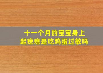 十一个月的宝宝身上起疙瘩是吃鸡蛋过敏吗