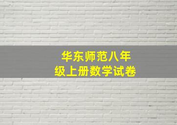 华东师范八年级上册数学试卷