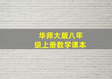 华师大版八年级上册数学课本