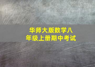 华师大版数学八年级上册期中考试