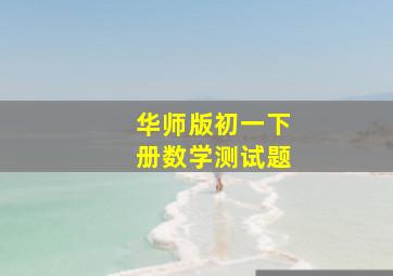 华师版初一下册数学测试题