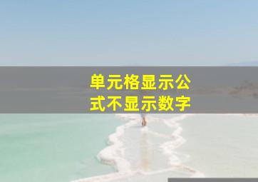 单元格显示公式不显示数字