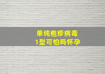 单纯疱疹病毒1型可怕吗怀孕