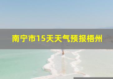 南宁市15天天气预报梧州