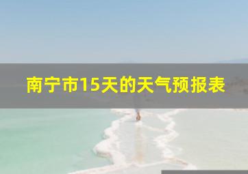 南宁市15天的天气预报表